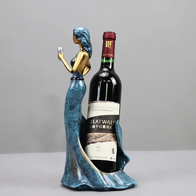 Blue Red Living Room Home Table Decoration Resin Wedding Decor Accessories Beauty Women Shelf Wine Bottle Holder Rack Stand