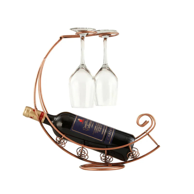 Creative Metal Wine Rack Hanging Wine Glass Holder Bar Stand Bracket Display Stand Bracket Decor