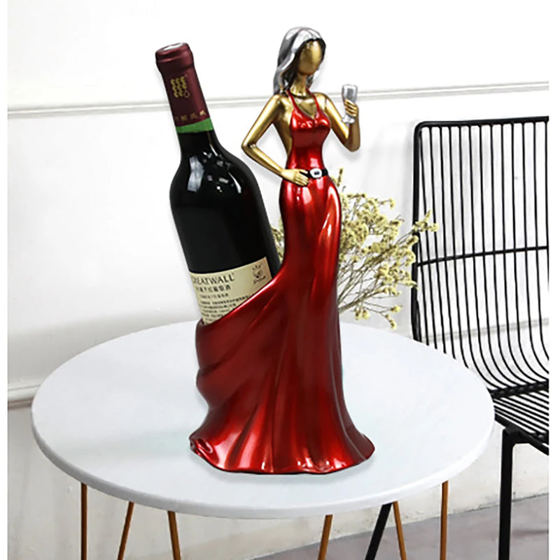 Blue Red Living Room Home Table Decoration Resin Wedding Decor Accessories Beauty Women Shelf Wine Bottle Holder Rack Stand