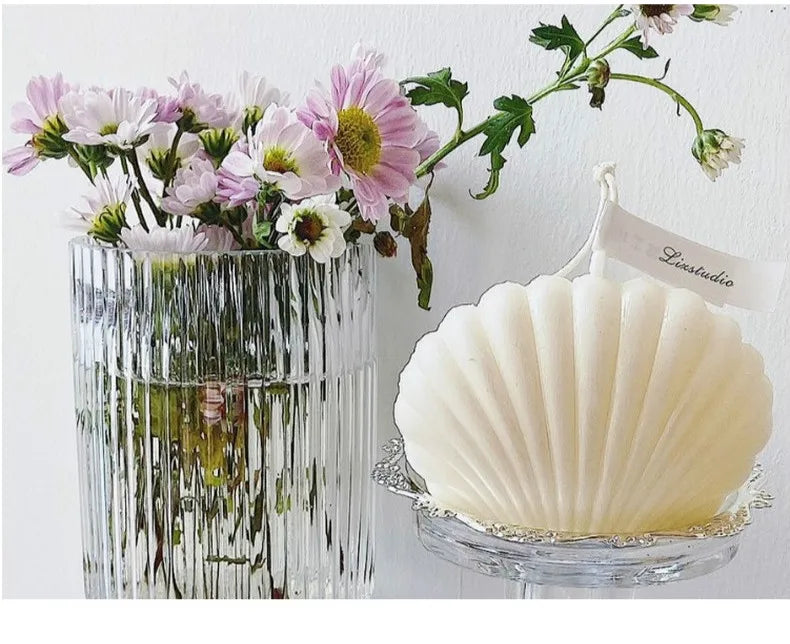 Shell Candle Home Decoration Shooting Background Props  Birthday Decoration Soy Wax Scented Candles
