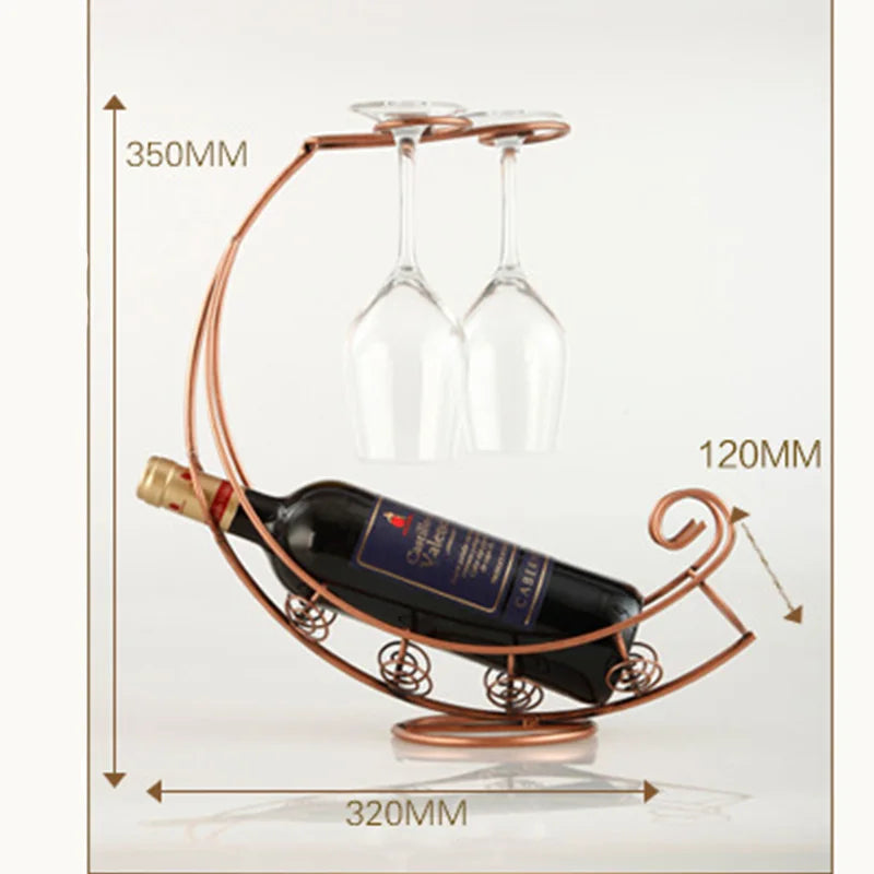Creative Metal Wine Rack Hanging Wine Glass Holder Bar Stand Bracket Display Stand Bracket Decor