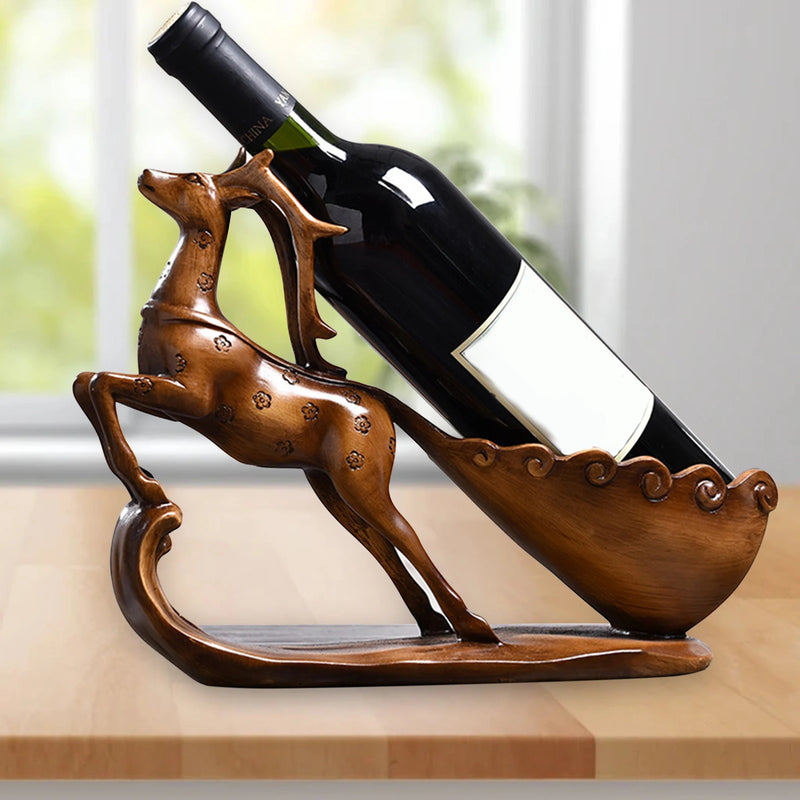 Creative Sika Deer Wine Bottle Holder Display Stand Living Room Table Decoration Ornament Bar Wine Stand Crafts Dropshipping