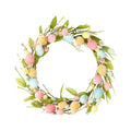 42cm Easter Eggs Garland Wreaths Artificial Flowers Wall Decor DIY Party Easter Ornaments Hanging Easter Decoration for Home