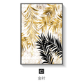 Nordic Plants Golden Leaf Wall Art Canvas Painting For Living Room Bedroom Dinning Room As Modern Decor