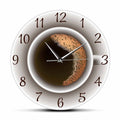 Silent Wall Clock Like A Cup of Coffee With Foam Decorative For Kitchen Or Wall Sign For A Cafe
