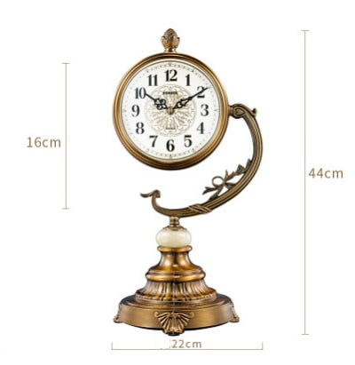 Simple Vintage Table Clock With Pendulum For Bedroom, Living Room, Or Use It As A Desktop Clock