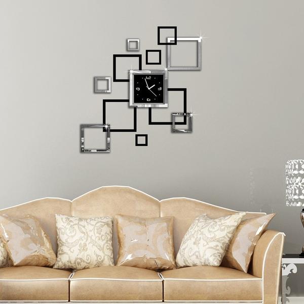 Decorate Your Home From Stylish 3D Mirror Wall Clock