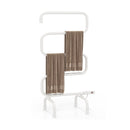 Wall Mounted Towel Shelf with Adjustable Towel Bar and Movable Hooks No Assembly Required
