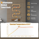 Wall Mounted Towel Shelf with Adjustable Towel Bar and Movable Hooks No Assembly Required