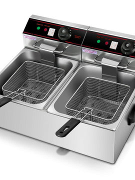 3400W Dual Tank Electric Countertop Deep Fryer