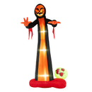 8 Feet Giant Halloween Inflatable Ghost with Built-in LED Lights and Mirror Face