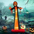8 Feet Giant Halloween Inflatable Ghost with Built-in LED Lights and Mirror Face