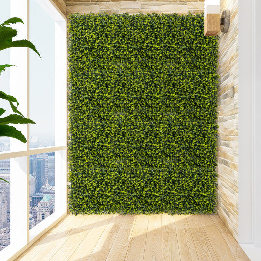 12 Pieces 20 Inch x 20 Inch Artificial Hedge Eucalyptus Panels