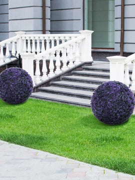 15 Inch Round Artificial Plant Boxwood Topiary Balls Set of 2 for Indoor Outdoor
