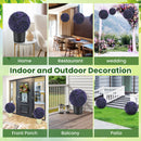 15 Inch Round Artificial Plant Boxwood Topiary Balls Set of 2 for Indoor Outdoor