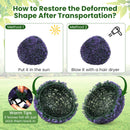 15 Inch Round Artificial Plant Boxwood Topiary Balls Set of 2 for Indoor Outdoor