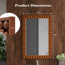24 x 36 Inches Rustic Wall Mirror with Solid Wood Frame for Living Room Bedroom