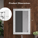 24 x 36 Inches Rustic Wall Mirror with Solid Wood Frame for Living Room Bedroom