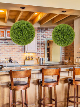 2 PCS 20 Inch Artificial Plant Boxwood Topiary Ball