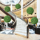 2 Pieces 15.7 Inch Artificial Boxwood Topiary Ball Tree Set