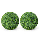 2 Pieces 15.7 Inch Artificial Boxwood Topiary Ball Tree Set