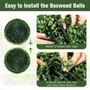 2 Pieces 15.7 Inch Artificial Boxwood Topiary Ball Tree Set