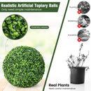 2 Pieces 15.7 Inch Artificial Boxwood Topiary Ball Tree Set