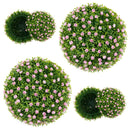 2 Pieces 15.7 Inch Artificial Boxwood Topiary Ball Tree Set