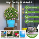 2 Pieces 15.7 Inch Artificial Boxwood Topiary Ball Tree Set