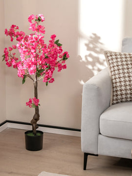 2 Pack 41 Inch Artificial Plum Blossom Tree Fake Floral Plant with 92 Flowers