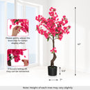 2 Pack 41 Inch Artificial Plum Blossom Tree Fake Floral Plant with 92 Flowers