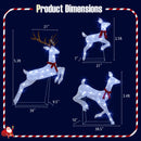 3-Piece Pre-Lit Christmas Deer Family Set