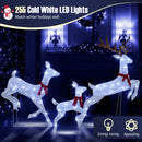 3-Piece Pre-Lit Christmas Deer Family Set