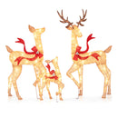 3-Piece Pre-Lit Christmas Deer Family Set