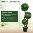 36 Inch Tall Artificial Boxwood Topiary Tree in Pot
