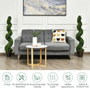 2 Pieces 4 Feet Artificial DÃ©cor Green Boxwood Spiral Tree Set