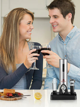 6-in-1 Electric Wine Bottle Opener Set with Foil Cutter