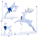3-Piece Pre-Lit Christmas Deer Family Set
