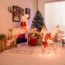3-Piece Pre-Lit Christmas Deer Family Set