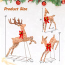3-Piece Pre-Lit Christmas Deer Family Set