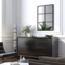 3-Layered Decorative Wall Mirror with Metal Frame for Dining Living Room