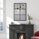 3-Layered Decorative Wall Mirror with Metal Frame for Dining Living Room
