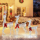 3-Piece Pre-Lit Christmas Deer Family Set