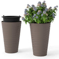 45 cm Tall Flower Pot Set of 2 with Insert Bucket and Handle Design