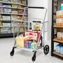 Heavy Duty Folding Utility Shopping Double Cart