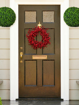 2 Pieces 15.7 Inch Artificial Boxwood Topiary Ball Tree Set
