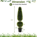 4 Feet Artificial Boxwood Topiary Tree with Natural Vines and PE Leaves