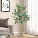 5.5 Feet Artificial Eucalyptus Tree with 517 Silver Dollar Leaves