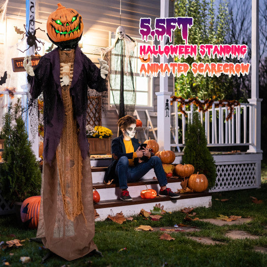 Lighted and Animated Halloween Decoration Outdoor Skeleton with LED