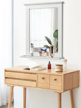 Wall-Mounted Multipurpose Vanity Mirror with Shelf